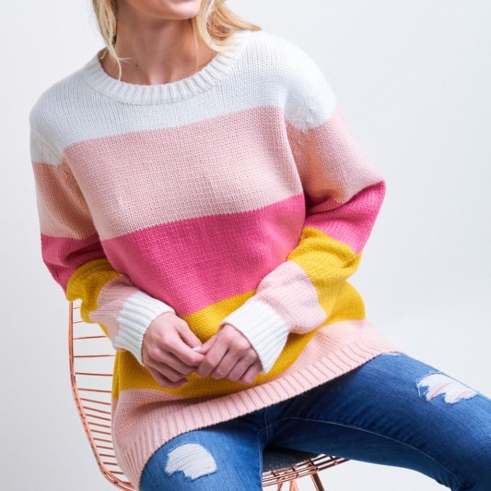 STRIPED SWEATER - Picture 1 of 4